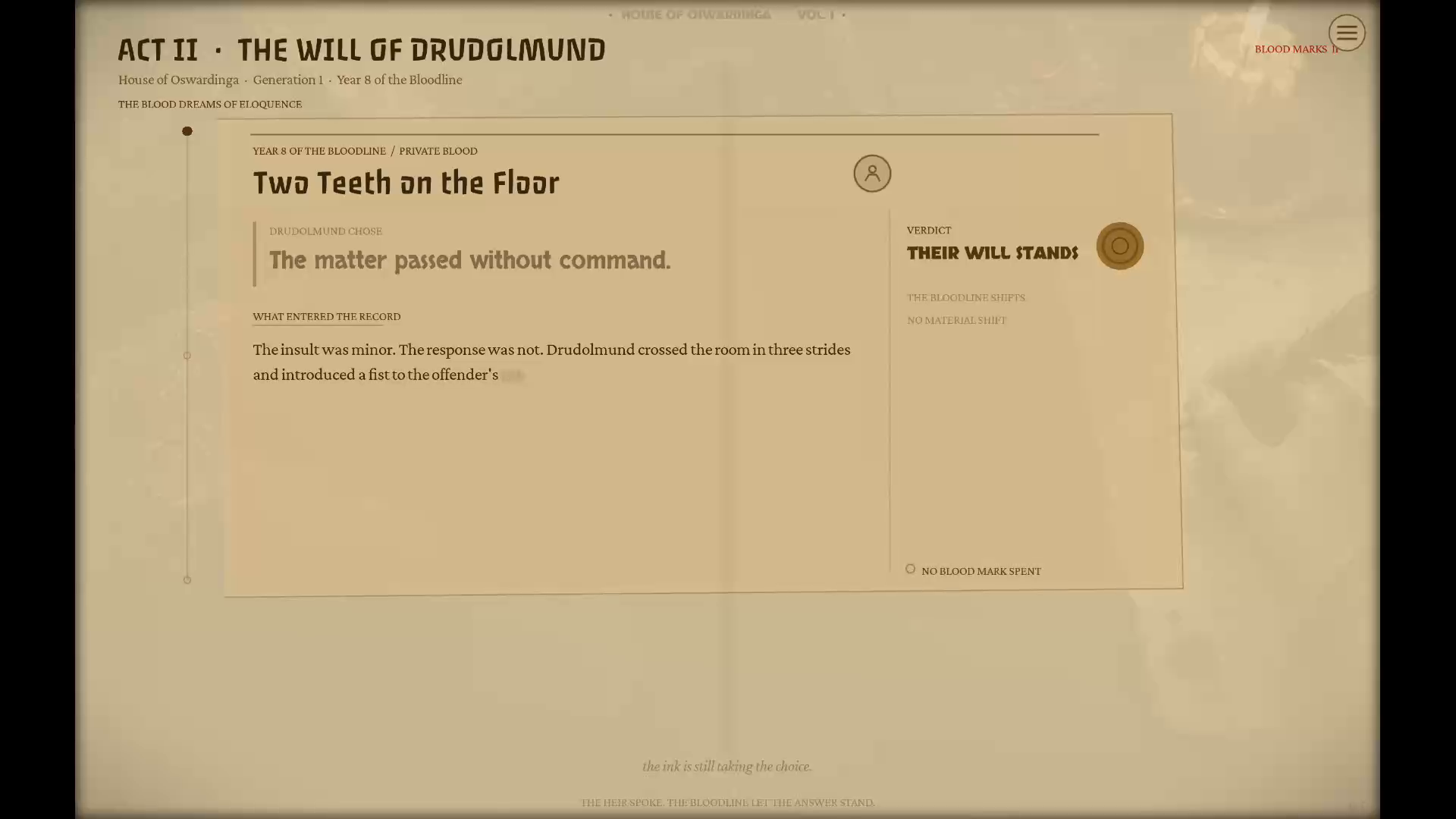 An heir's choice enters the Chronicle